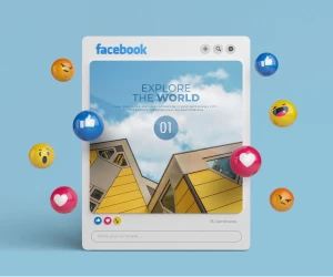 Facebook UI Card design